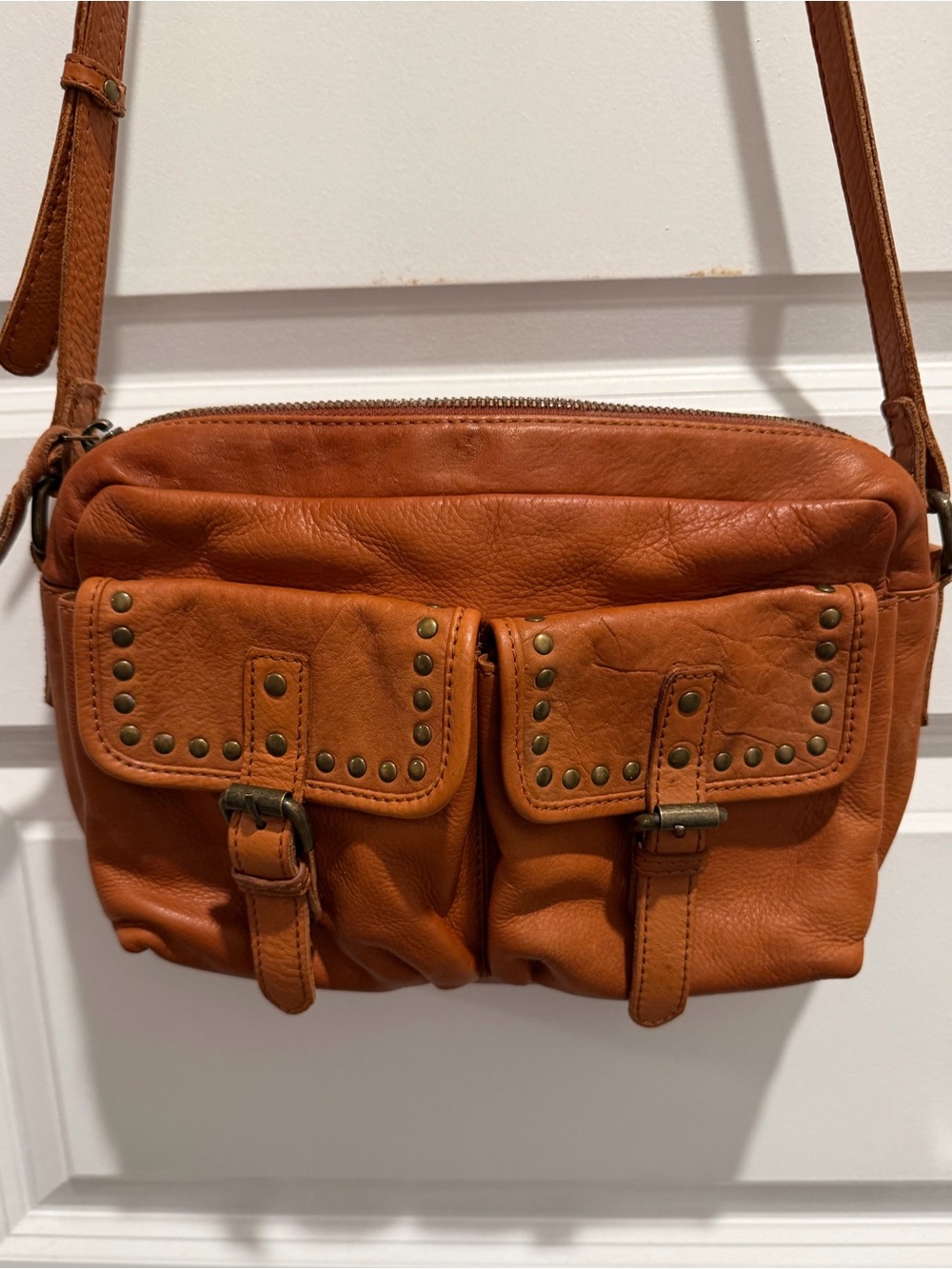 EUC Ashwood English Leather Co. Crossbody Handbag, Brown, nice bag!